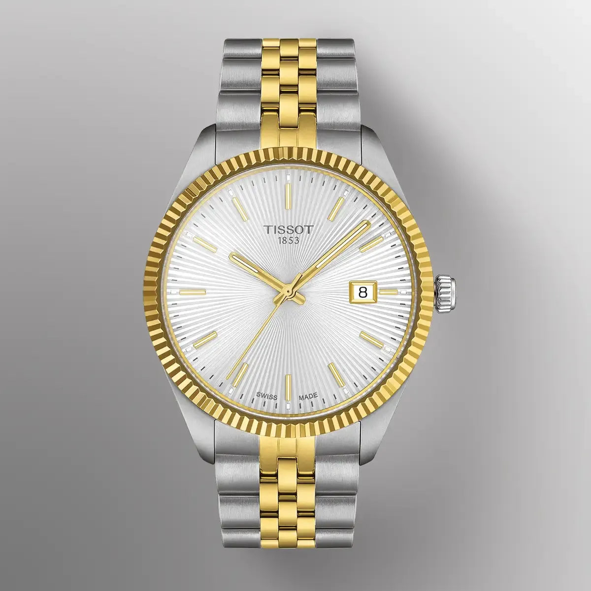 Tissot Ballade Quartz Silver Dial Two Tone Steel Strap Watch for Men - T156.410.22.031.00