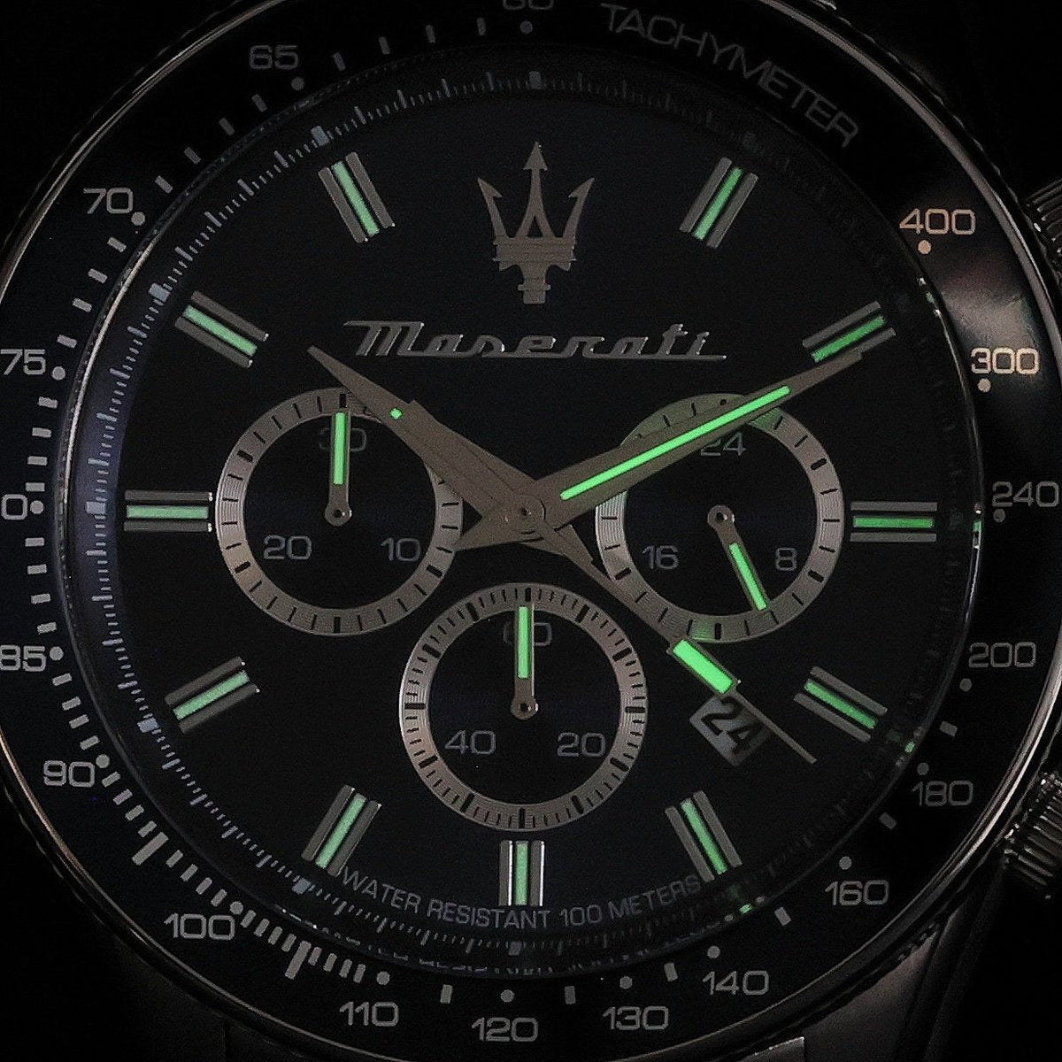 Maserati SFIDA Chronograph Blue Dial Silver Steel Strap Watch for Men - R8873640025