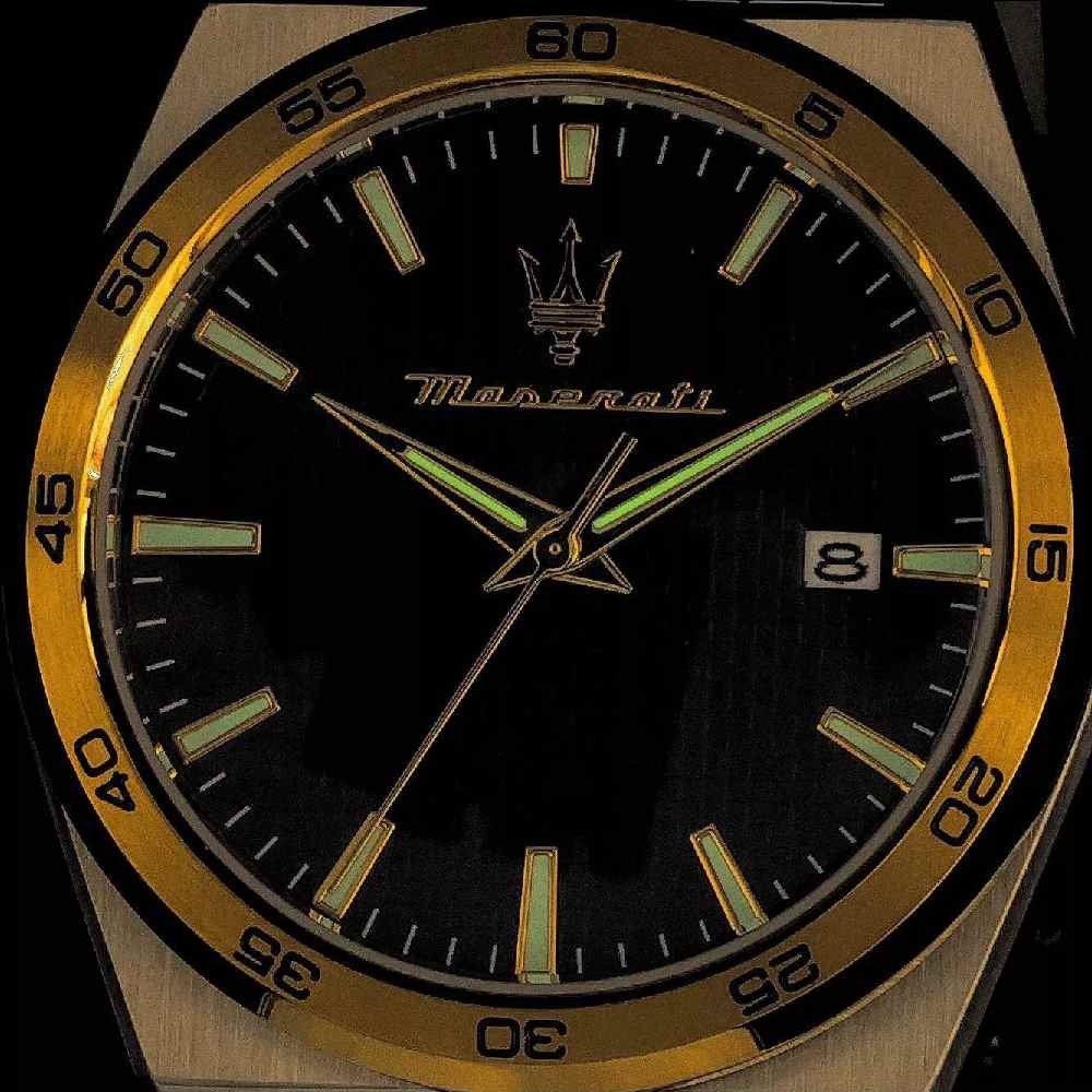 Maserati Velocità Date Blue Dial Two Tone Steel Strap Watch for Men - R8853152001