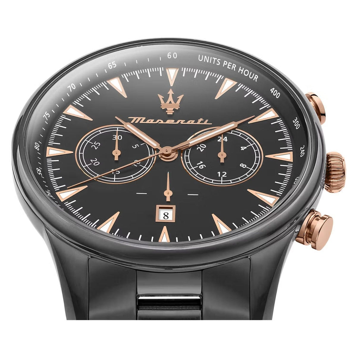 Maserati Tradizione Chronograph Black Dial Black Steel Strap Watch for Men - R8873646001