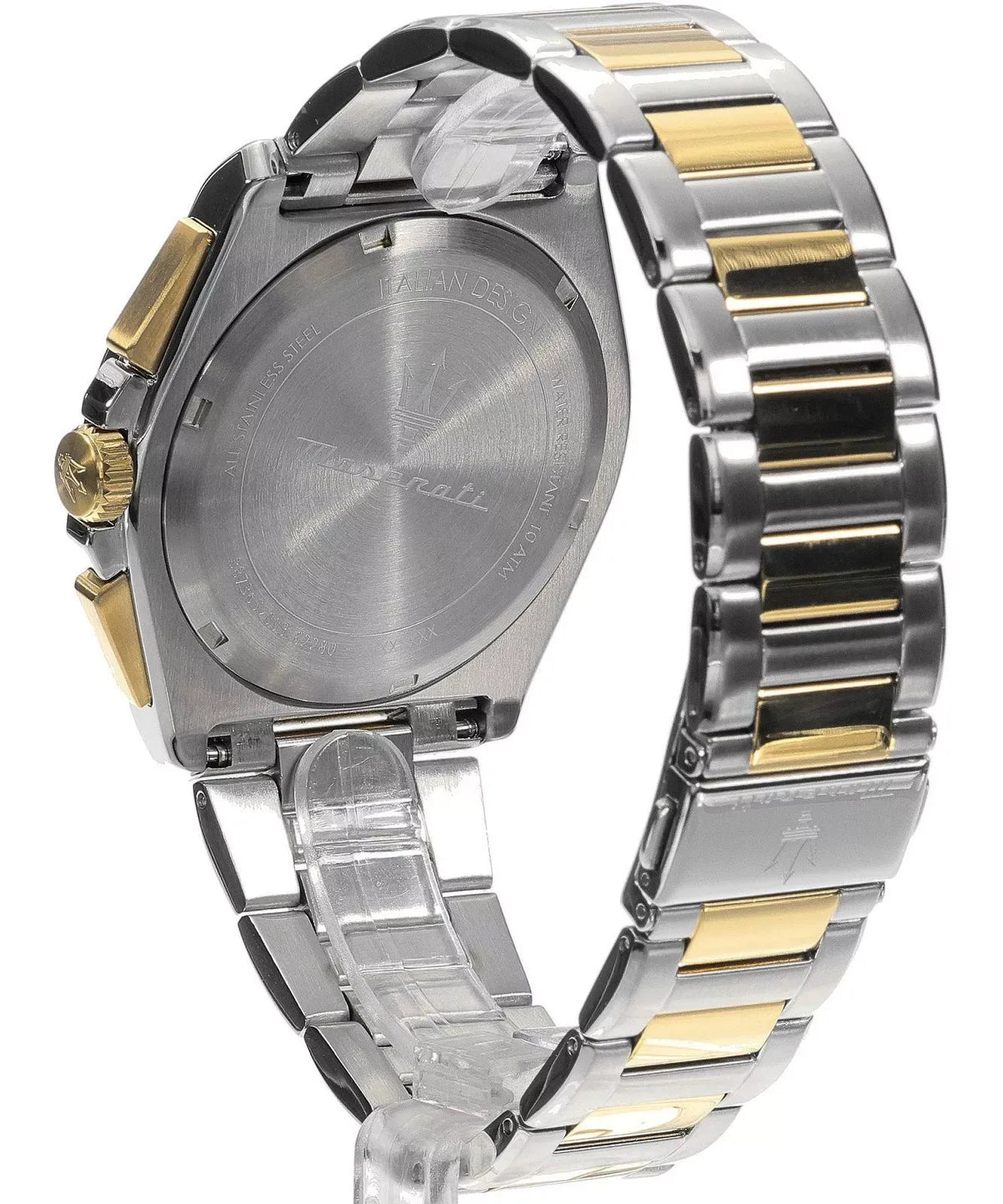 Maserati Velocità Chronograph Black Dial Two Tone Steel Strap Watch for Men - R8873652003