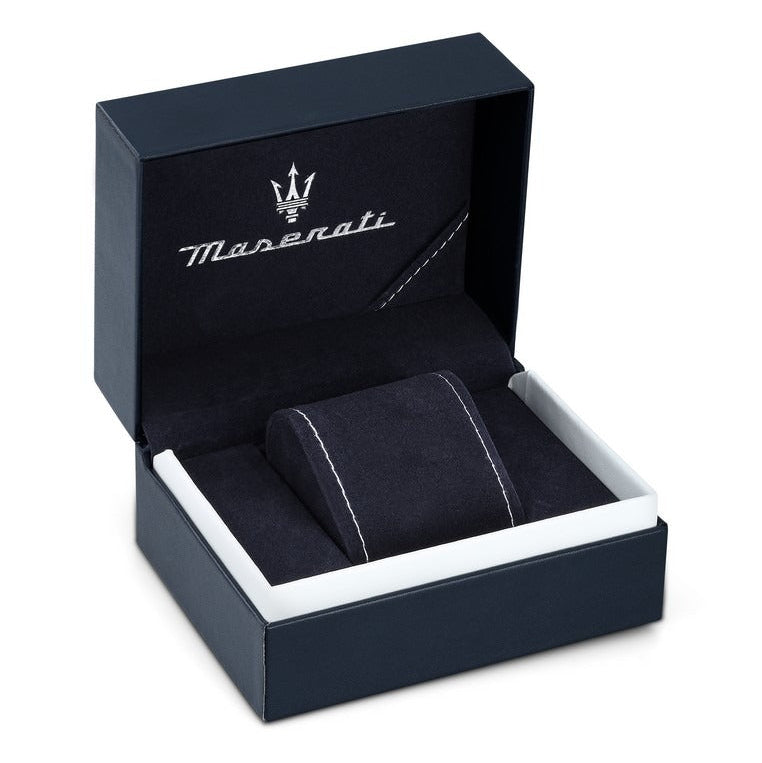 Maserati Attrazione Chronograph Black Dial Black Steel Strap Watch for Men - R8853151001