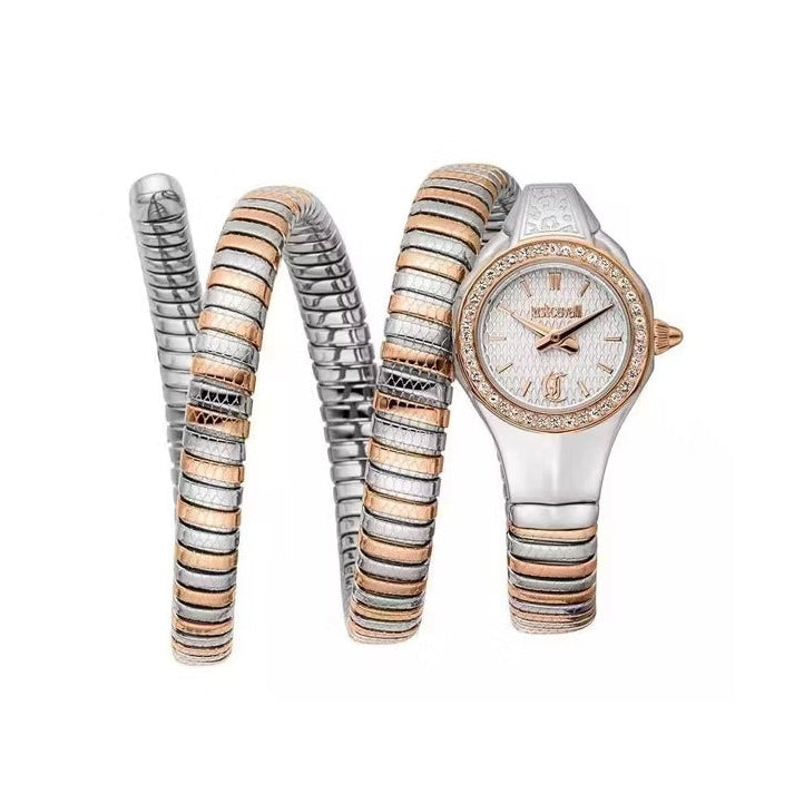 Just Cavalli Vita White Dial Two Tone Steel Strap Watch for Women - JC1L355M0065