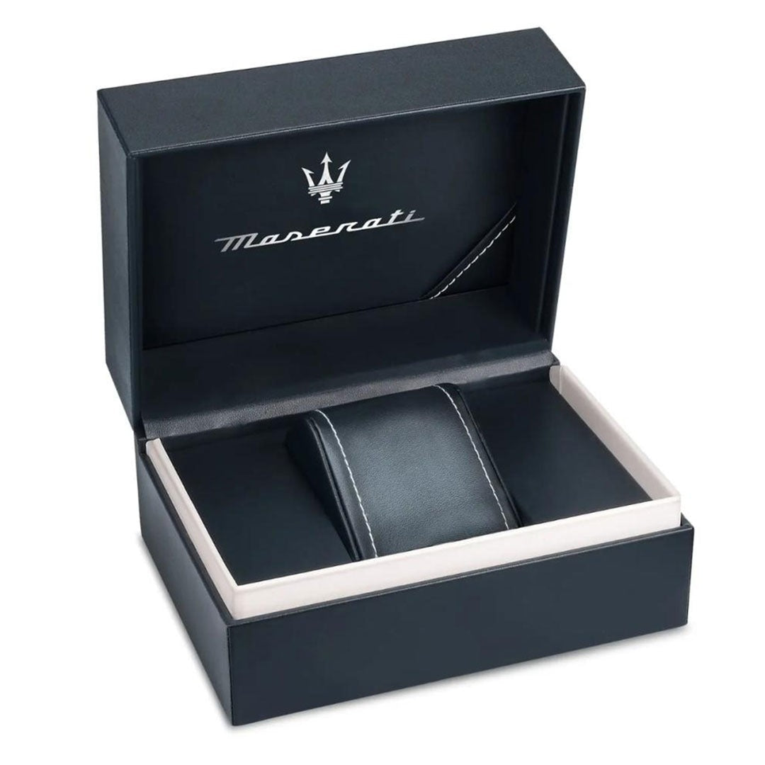 Maserati Attrazione Chronograph Black Dial Silver Steel Strap Watch for Men - R8853151010