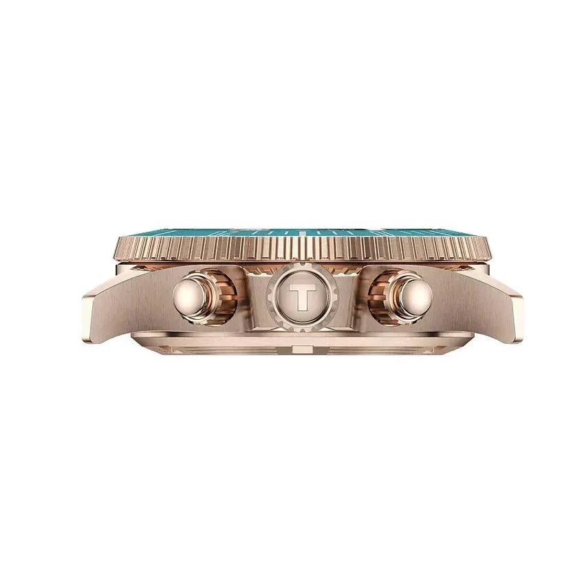 Tissot Seastar 1000 Chronograph Turqouise Dial Turqouise Rubber Strap Watch for Women - T120.217.37.041.00
