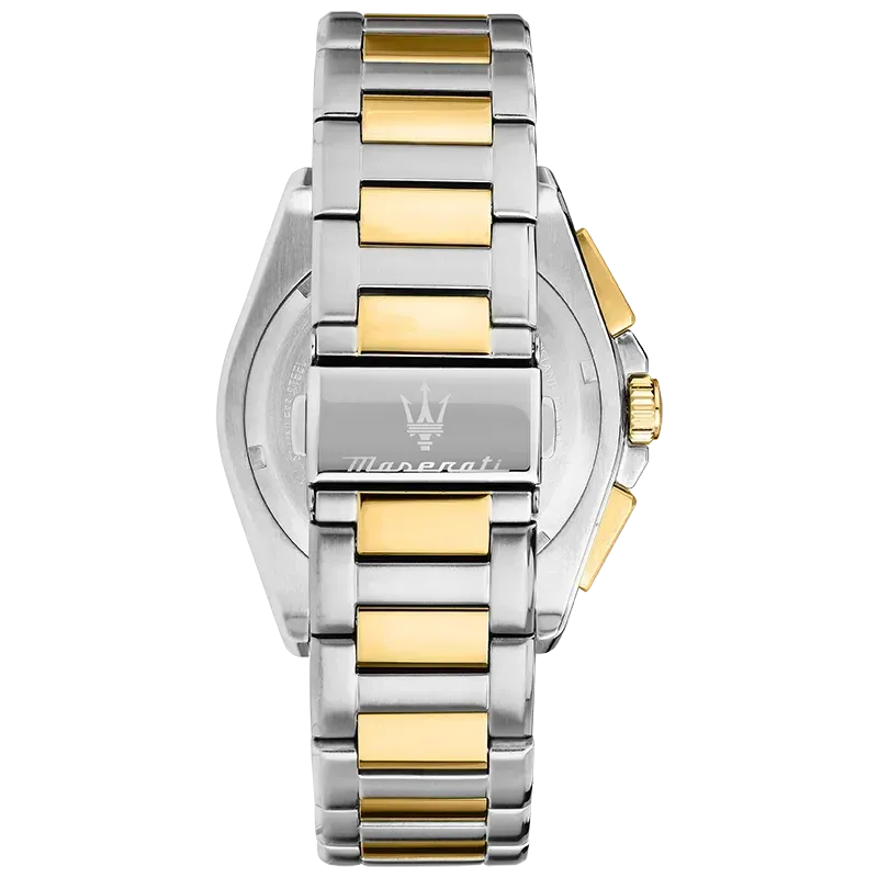 Maserati Velocità Chronograph Black Dial Two Tone Steel Strap Watch for Men - R8873652003