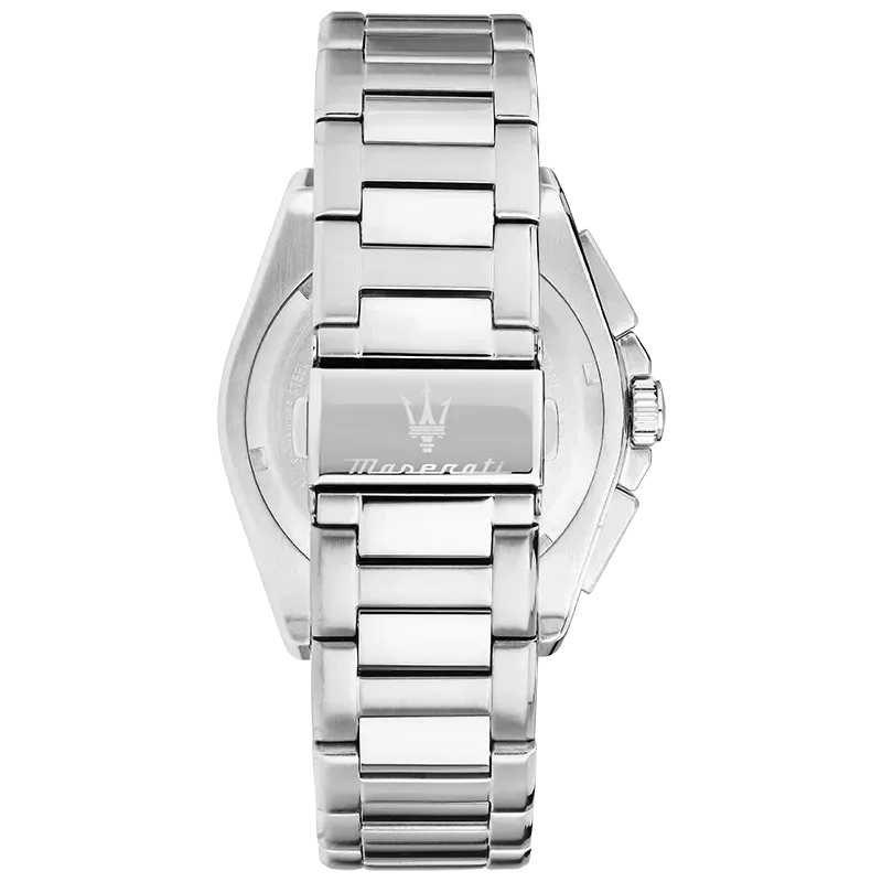 Maserati Velocità Chronograph White Dial Silver Steel Strap Watch for Men - R8873652007