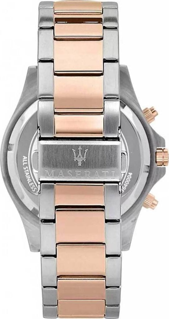 Maserati SFIDA Chronograph Grey Dial Two Tone Steel Strap Watch for Men - R8873640021