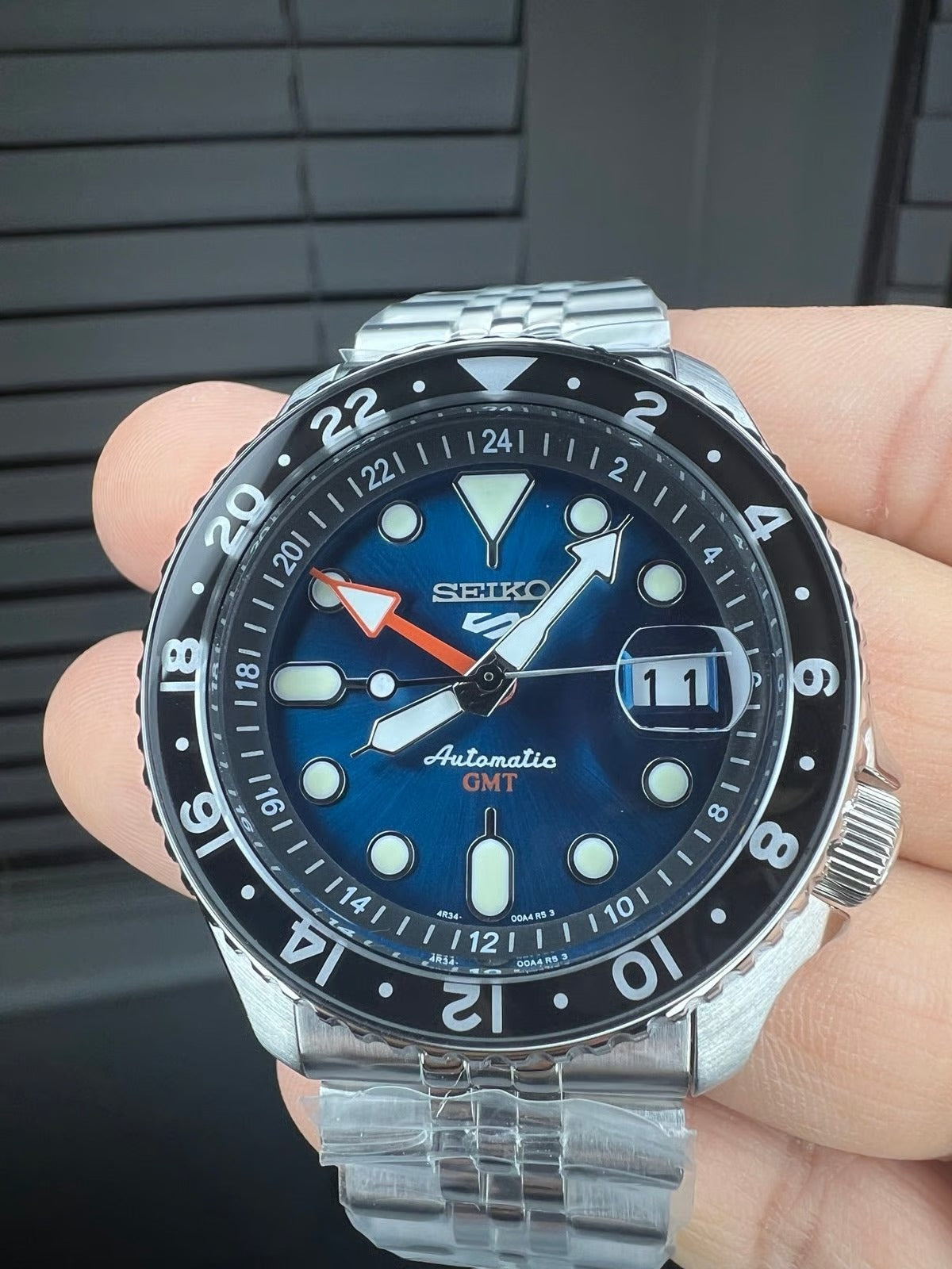 Seiko 5 Sports SKX Racers Heritage Velocity Blue Dial Silver Steel Strap Watch for Men - SSK045K1
