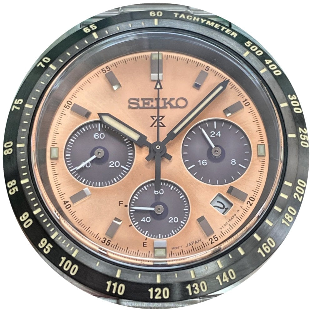 Seiko Solar Prospex Diver Speedtimer Chronograph Limited Edition Brown Dial Silver Steel Strap Watch for Men - SSC951