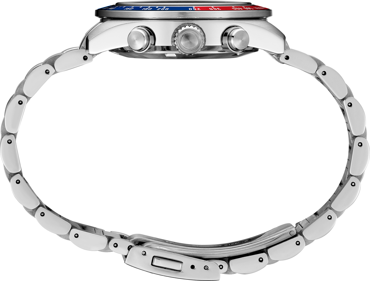 Seiko Prospex Solar Chronograph 1969 Re-interpretation Orange Dial Silver Steel Strap Watch for Men - SSC947