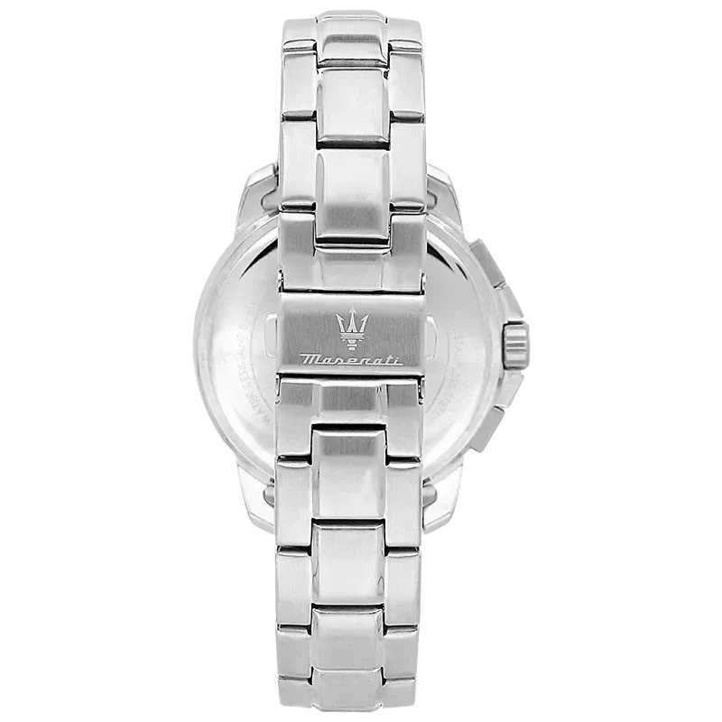 Maserati Successo Chronograph Green Dial Silver Steel Strap Watch for Men - R8873621043