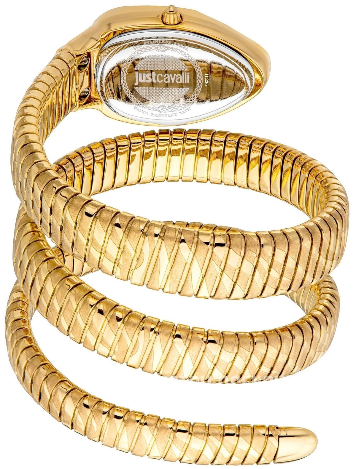 Just Cavalli Cosenza Green Dial Gold Steel Strap Watch for Women - JC1L232M0035