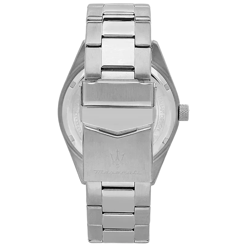 Maserati Competizione Silver Dial Silver Steel Strap Watch for Men - R8853100045