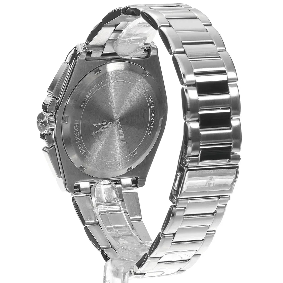 Maserati Velocità Chronograph White Dial Silver Steel Strap Watch for Men - R8873652007