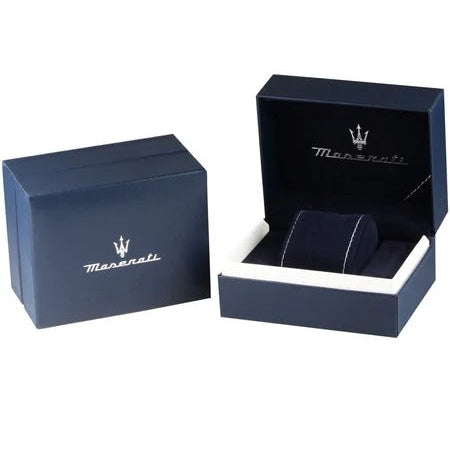 Maserati Successo Chronograph Ice Blue Dial Silver Steel Strap Watch for Men - R8873621044