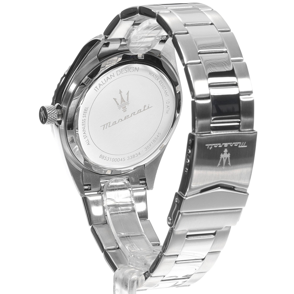 Maserati Competizione Silver Dial Silver Steel Strap Watch for Men - R8853100045