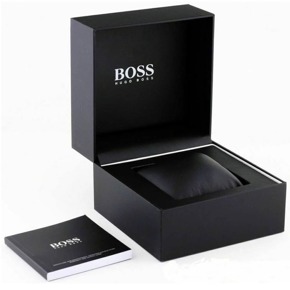 Hugo Boss Bossmatic Automatic Black Dial Black Steel Strap Watch for Men - 1514215