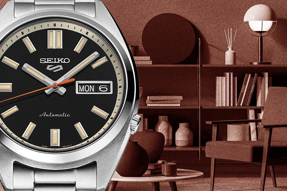 Seiko 5 Sports SNXS Series Automatic Black Dial Silver Steel Strap Watch for Men - SRPK89K1