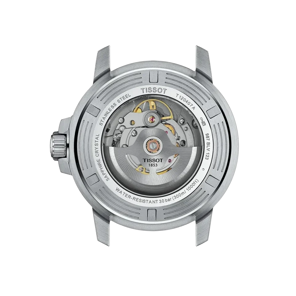 Tissot Seastar 1000 Powermatic 80 Grey Dial Silver Steel Strap Watch for Men - T120.407.11.081.01