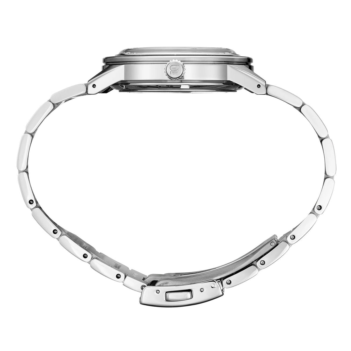 Seiko Presage Champagne Dial Silver Steel Strap Watch For Men - SRPH93J1