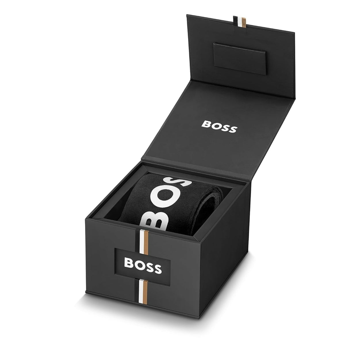 Hugo Boss Avery Chronograph Black Dial Black Steel Strap Watch for Men - 1514256