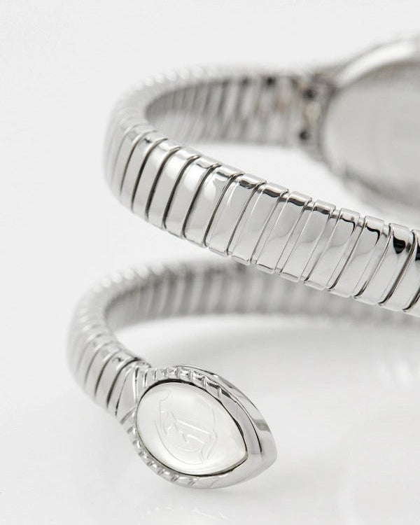 Just Cavalli Unica Silver Dial Silver Steel Strap Watch for Women - JC1L322M0015