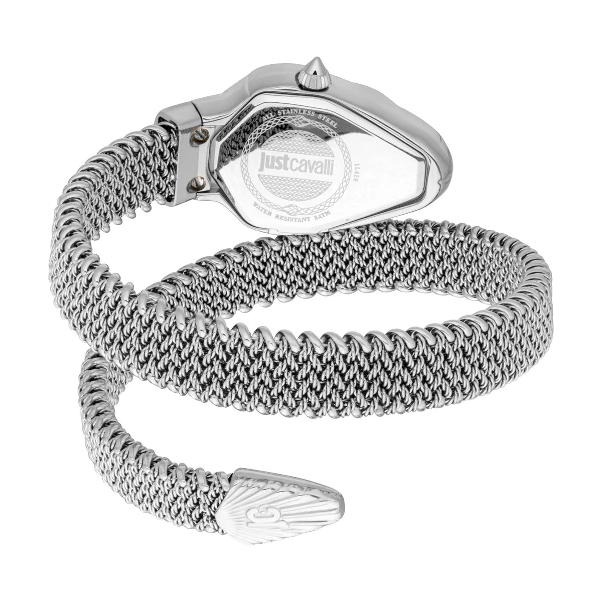 Just Cavalli Fiamma Silver Dial Silver Steel Strap Watch for Women - JC1L426M0015