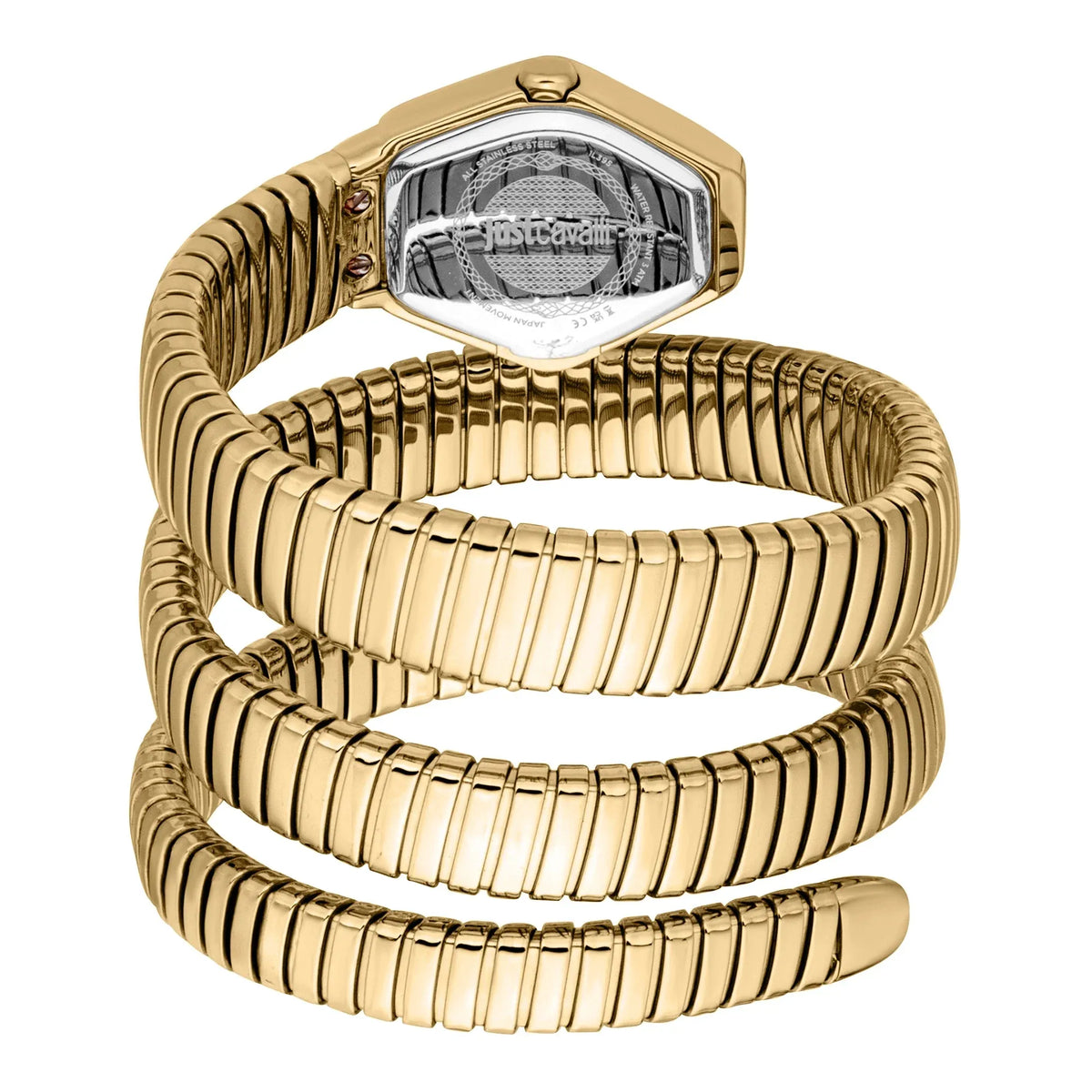 Just Cavalli Romina Silver Dial Gold Steel Strap Watch for Women - JC1L395M0025