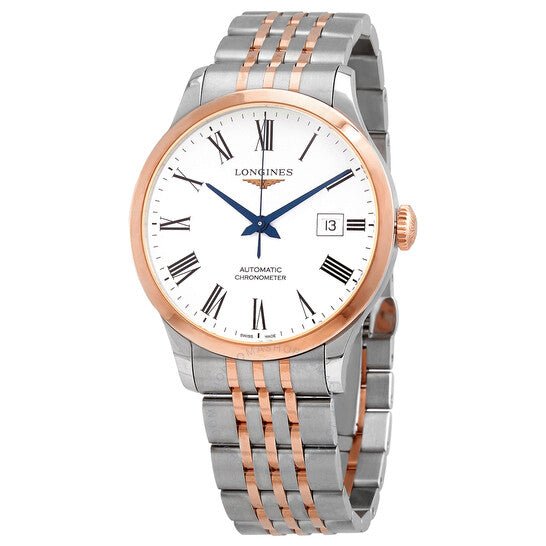 Longines Record Automatic 18K Pink Gold Watch for Men - L2.821.5.11.7