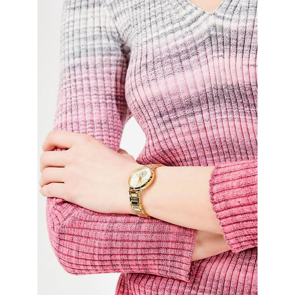Michael Kors Portia Quartz Gold Dial Gold Steel Strap Watch For Women - MK3838