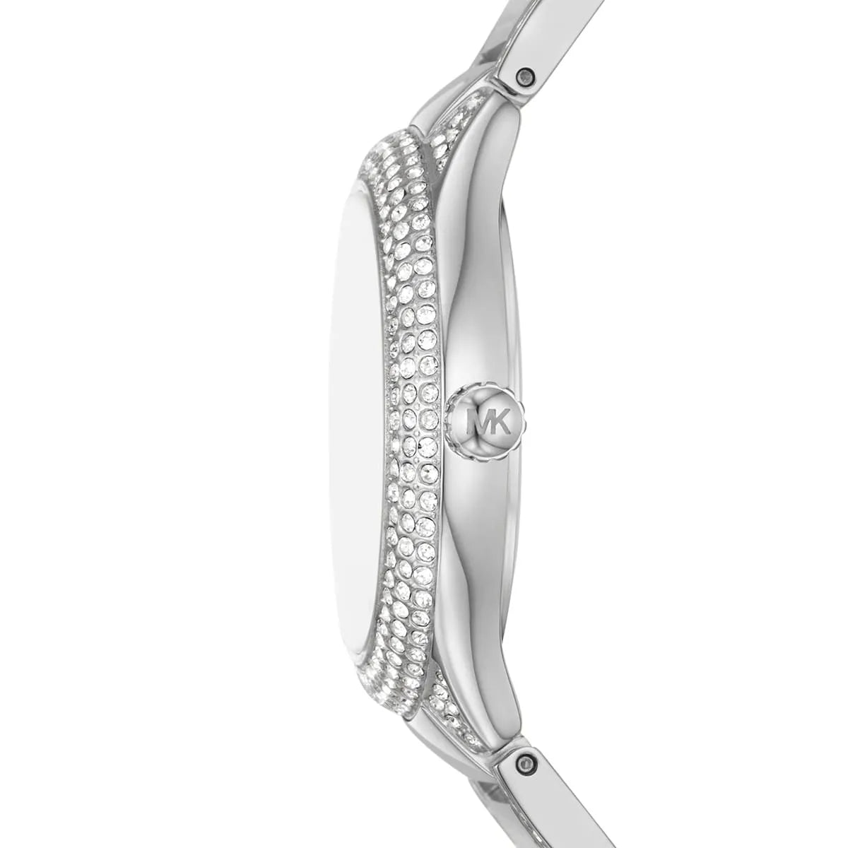 Michael Kors Sylvia Mother of Pearl Dial Silver Steel Strap Watch For Women - MK4657