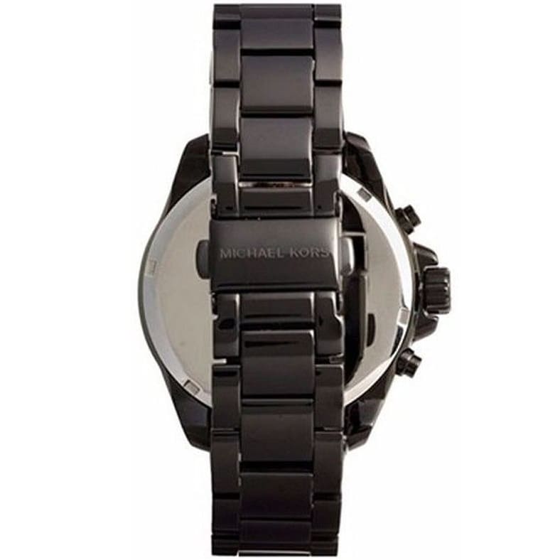 Michael Kors Everest Quartz Rose Gold Dial Black Steel Strap Watch For Women - MK5872