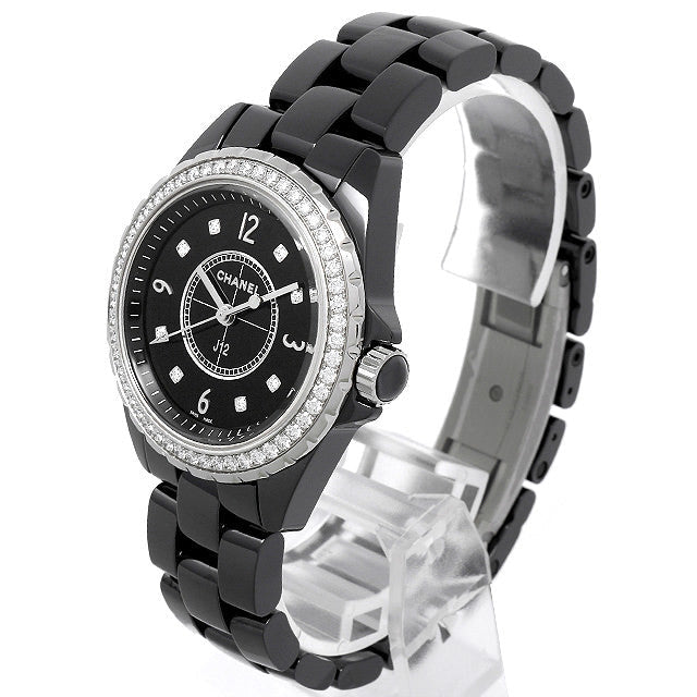  Shop Authentic Chanel J12 Diamonds Ceramic Black Dial Black Steel Strap Watch for Women - J12 H3108 - Luxxuri