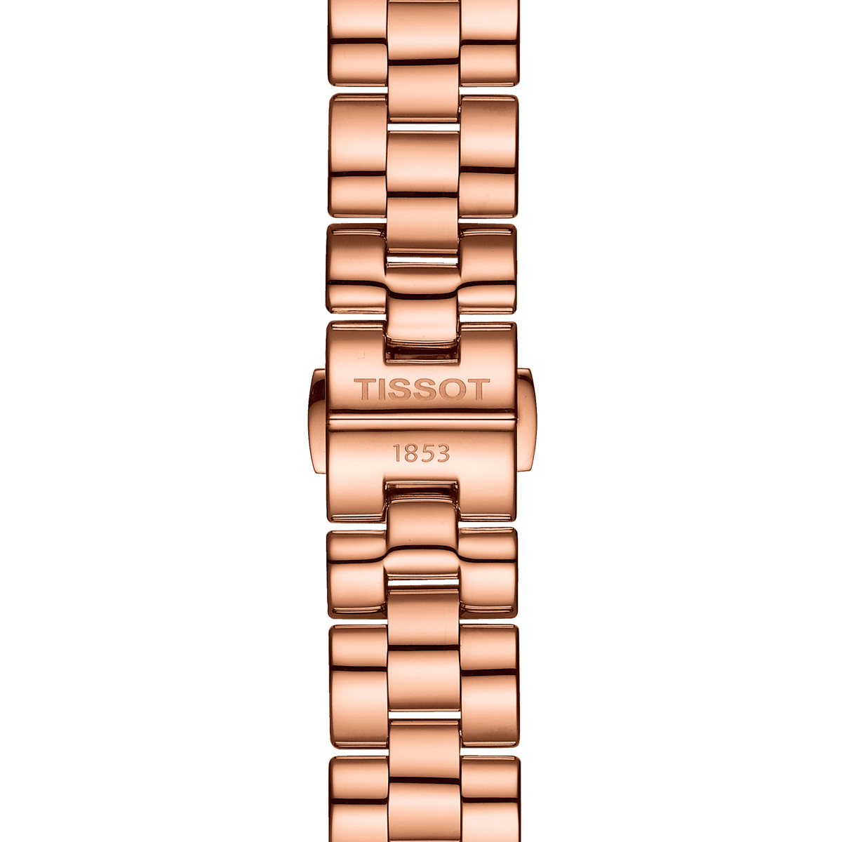 Tissot T Wave Rose Gold Dial Rose Gold Steel Strap Watch For Women - T112.210.33.456.00