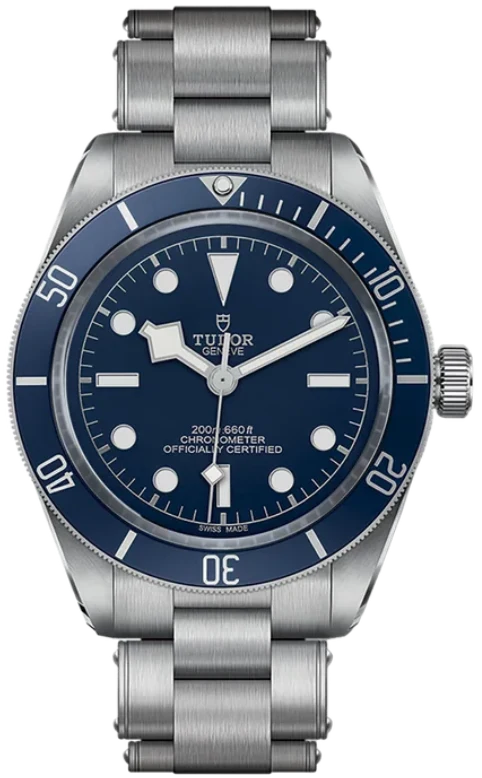 Tudor Black Bay Blue Dial Silver Steel Strap Watch for Men - 79030B-0001